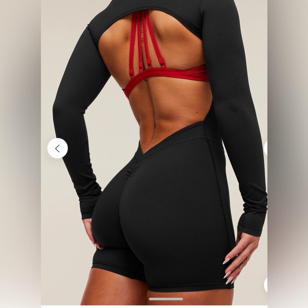 Gymshark Black Backless Long Sleeve Unitard - Picture 4 of 10